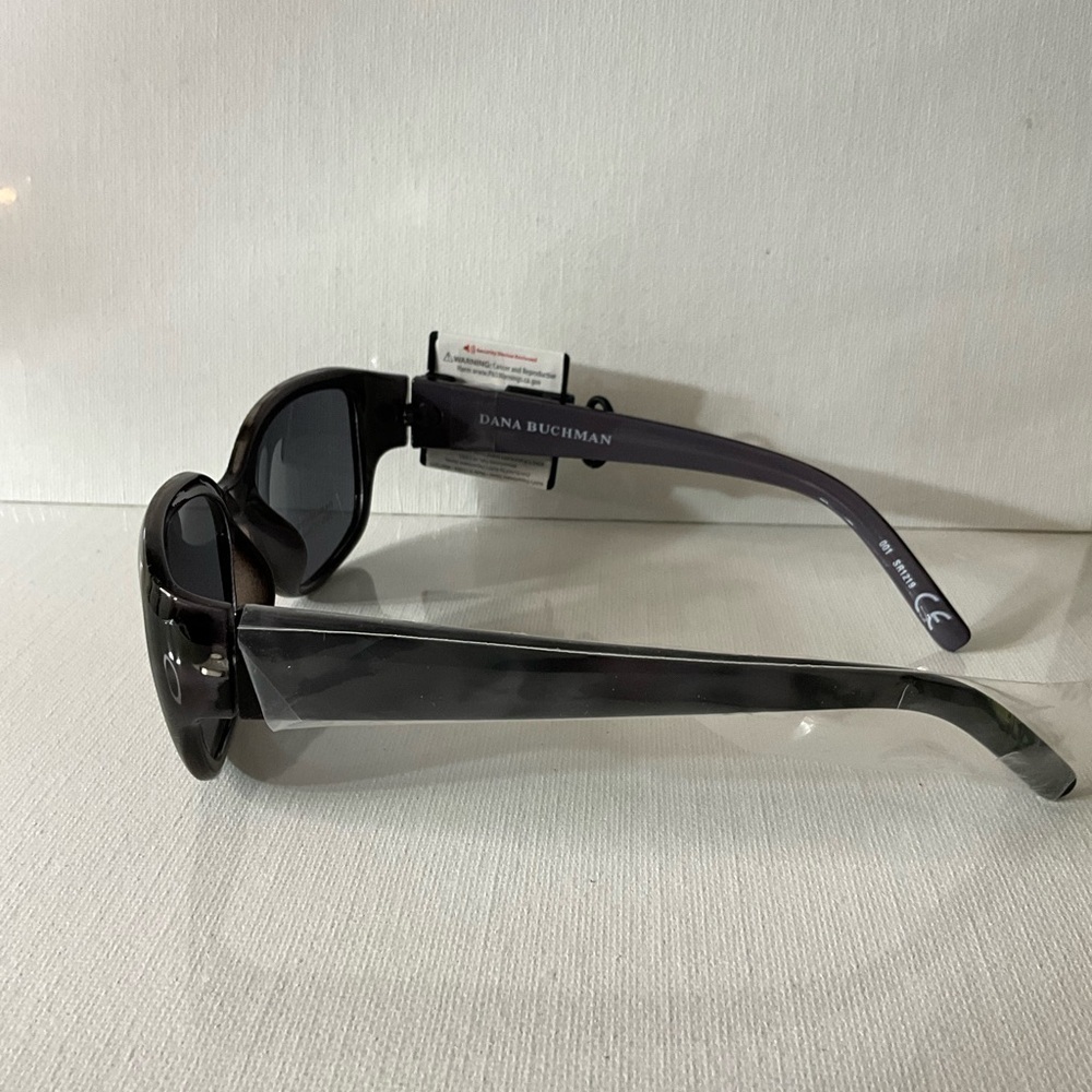 Dana Buchman Sleek Black Sunglasses - Picture 2 of 5